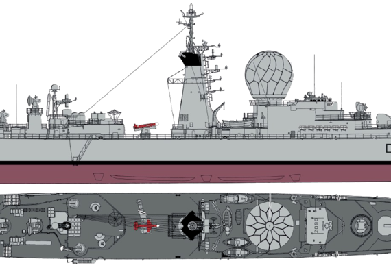 Корабль NMF Duquesne D603 [AA Frigate] - чертежи, габариты, рисунки